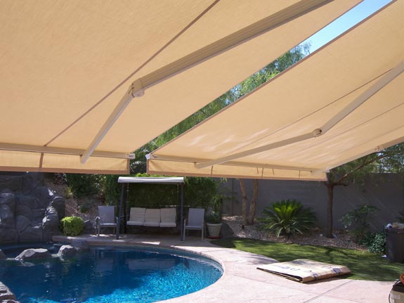 Retractable Awnings Motorized Or Manual Las Vegas Rectractable Awning Drop Shade Images